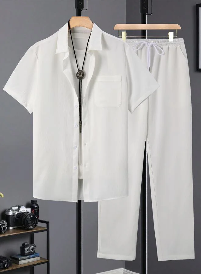 تايك تو طقم قميص وبنطلون قصة مريحة